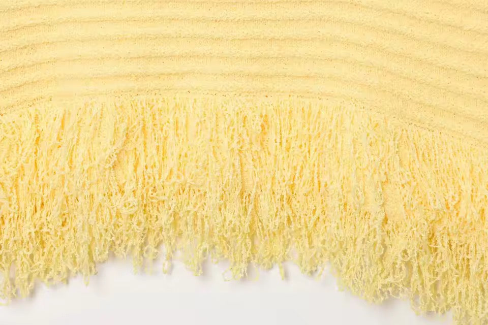 ROUX – Gestricktes Fransen-Zweiteiler-Set
