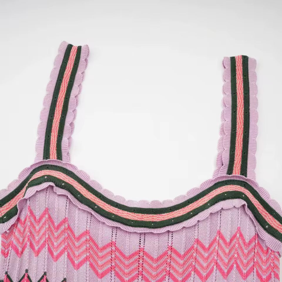 IMARA - Strickkleid mit Chevron-Muster