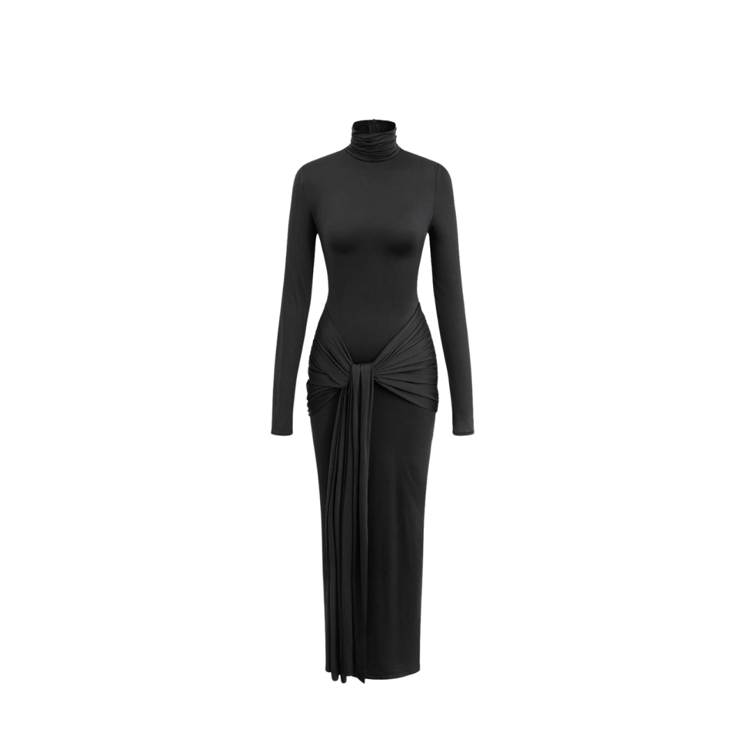 HELLIE - Bodycon dress with tie details