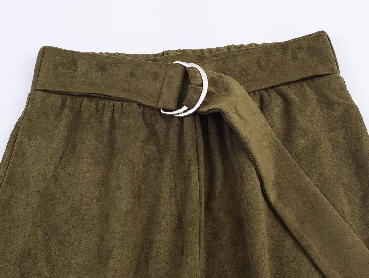 SAPHIRA - Wildleder-Hosen-Set