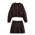 CASSIA - Zweiteiler Strickjacke & Rock