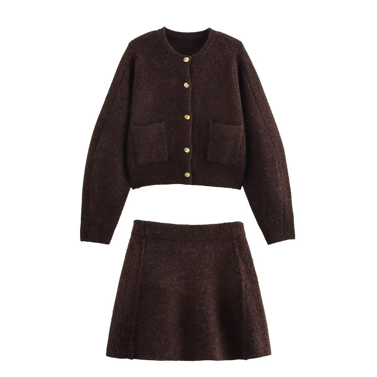 CASSIA - Zweiteiler Strickjacke & Rock