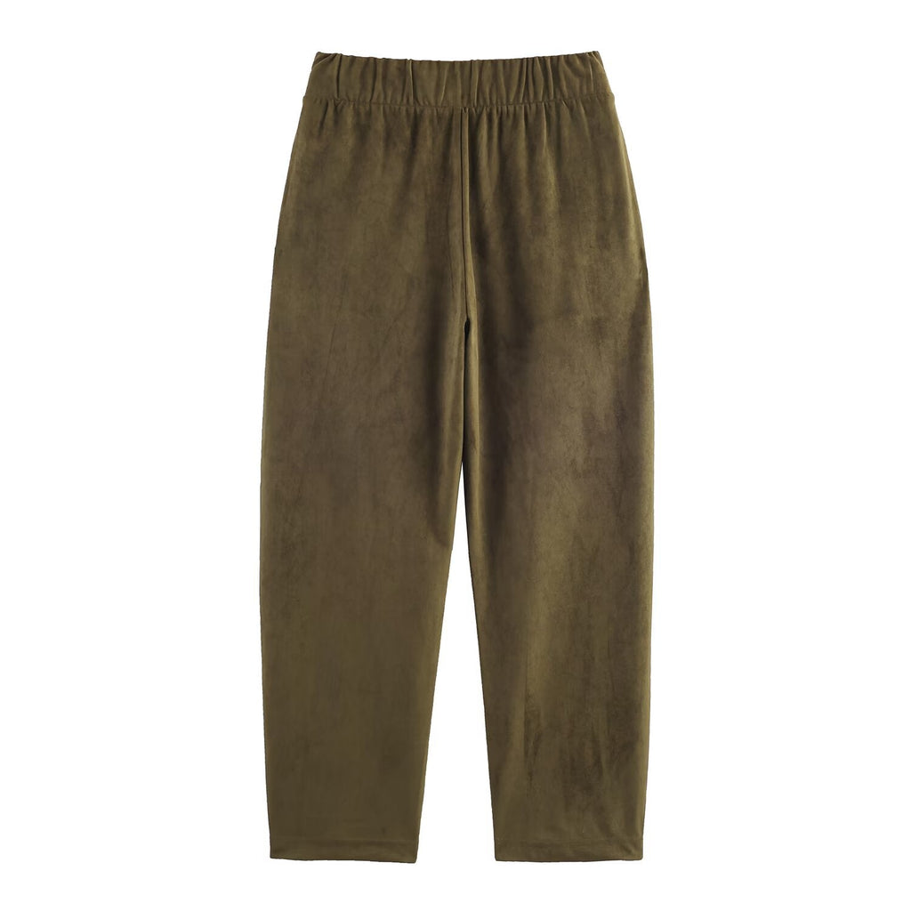 SAPHIRA - Wildleder-Hosen-Set