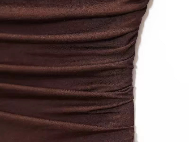 ZURI - Trägerloses Kleid mit Drapierungen