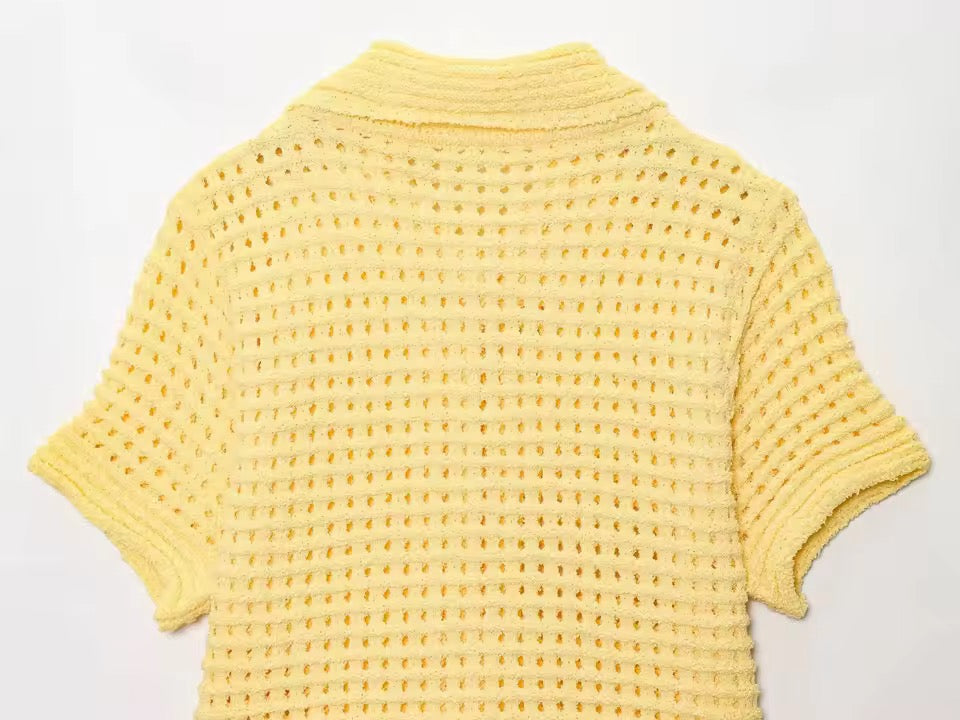 ROUX – Gestricktes Fransen-Zweiteiler-Set