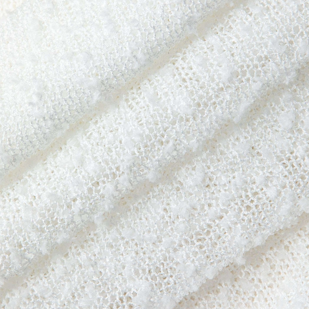 KELLY LONG - Knitted dress with Carmen neckline
