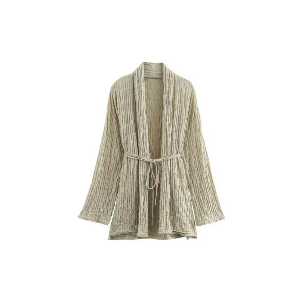 AURORA - Two-piece, jacket with tie belt &amp; pull-on trousers
