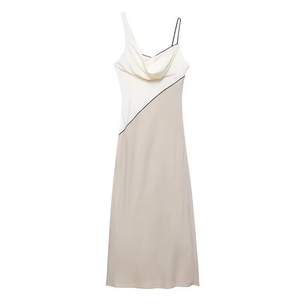 TILDA – Elegantes Patchwork-Midikleid in Asymmetrie