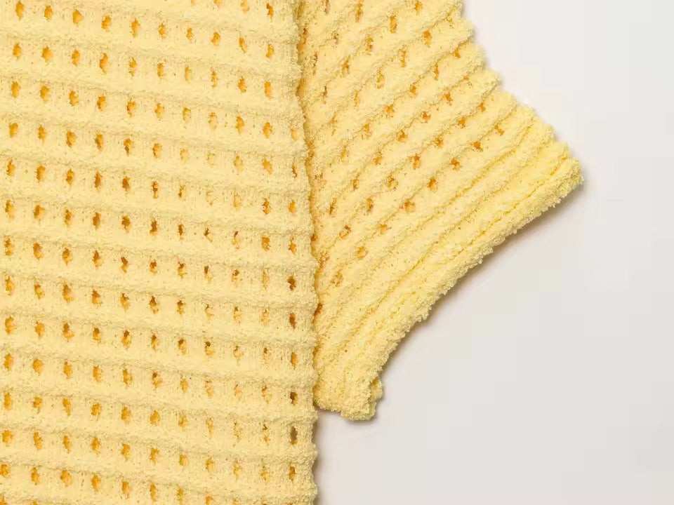 ROUX – Gestricktes Fransen-Zweiteiler-Set