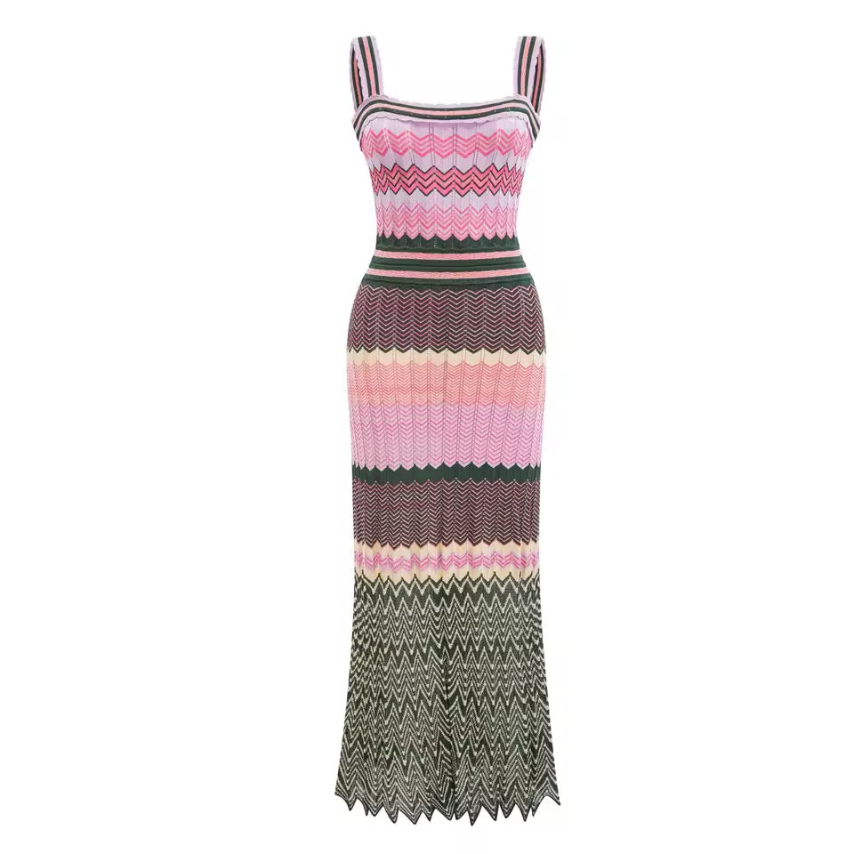 IMARA - Strickkleid mit Chevron-Muster
