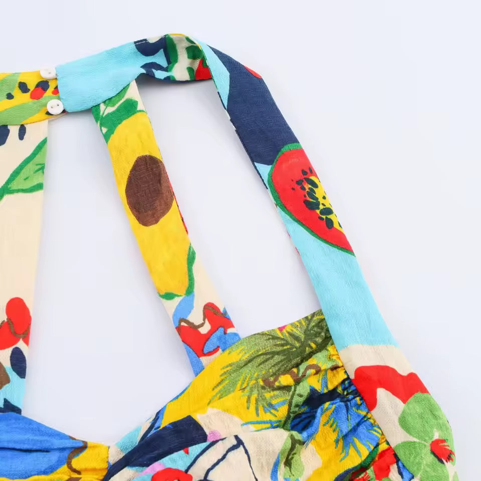 MEYVIS – Printed Halterneck Set