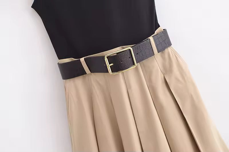 NIVA – Ärmelloses Midikleid mit Gürtel