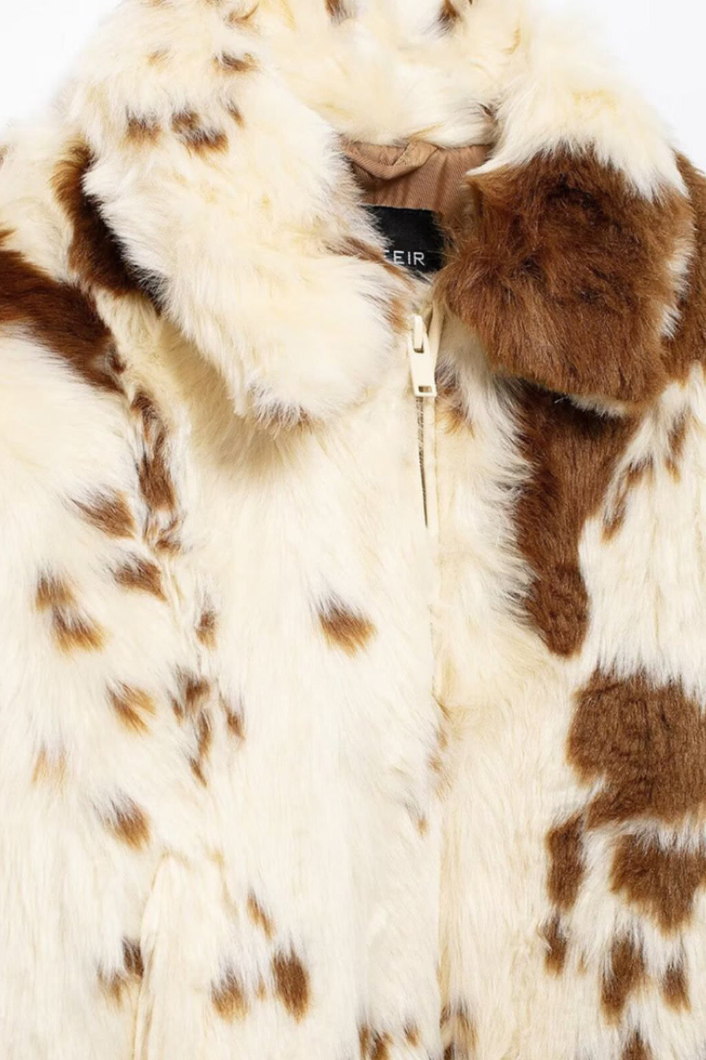 WESTERN FAUX FUR JACKET - Faux fur jacket in cowhide look