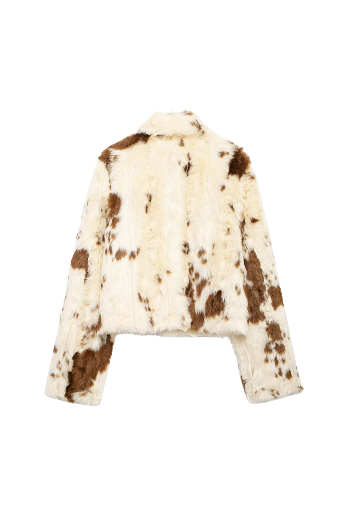 WESTERN FAUX FUR JACKET - Faux fur jacket in cowhide look