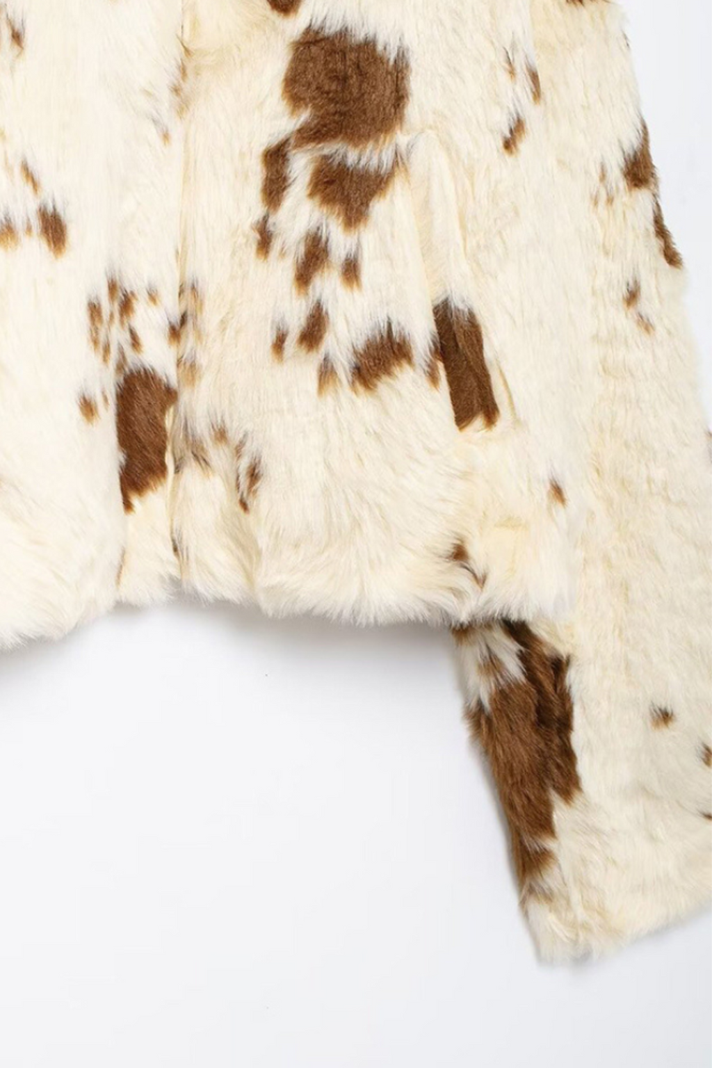 WESTERN FAUX FUR JACKET - Faux fur jacket in cowhide look