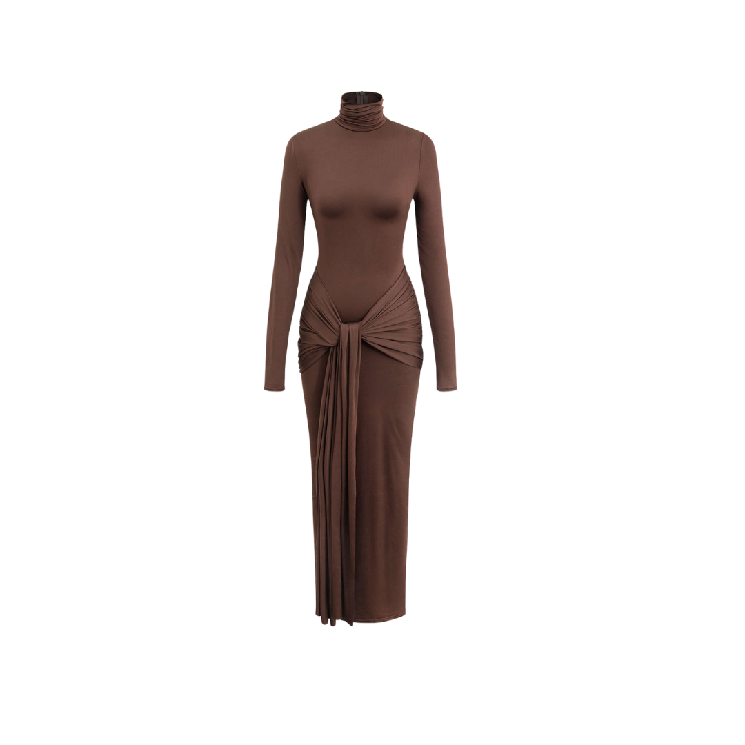 HELLIE - Bodycon dress with tie details