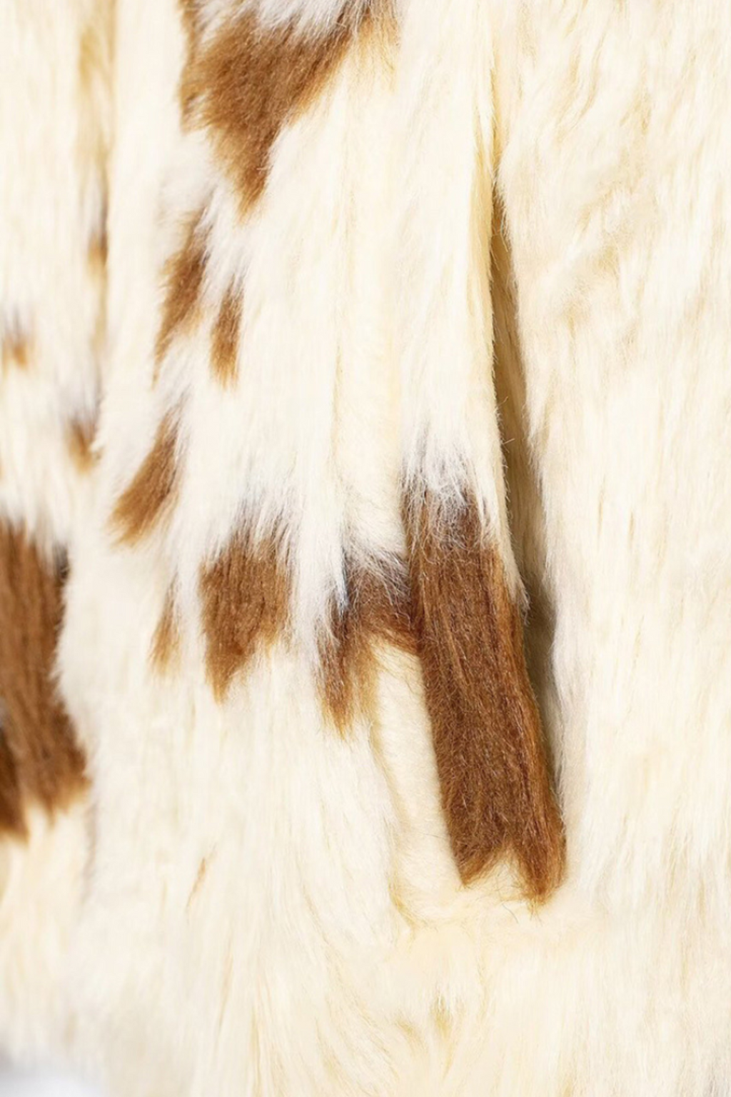 WESTERN FAUX FUR JACKET - Faux fur jacket in cowhide look