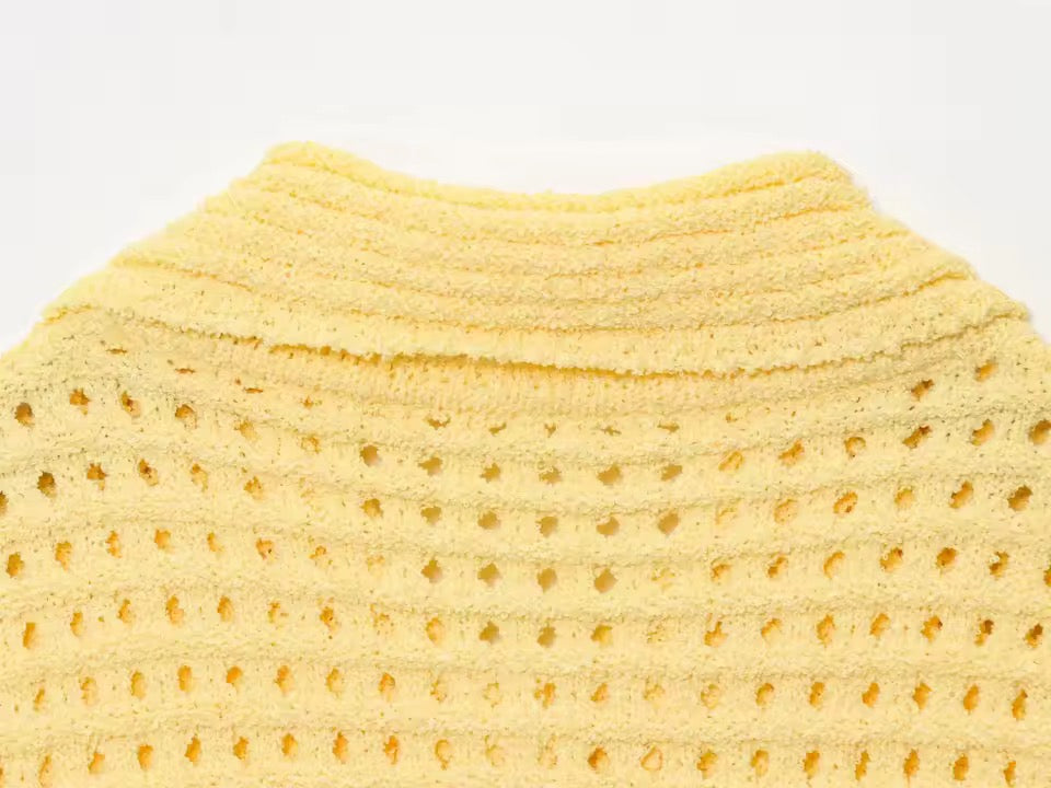 ROUX – Gestricktes Fransen-Zweiteiler-Set
