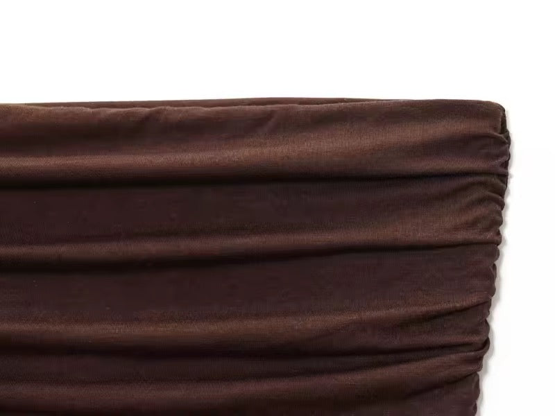 ZURI - Trägerloses Kleid mit Drapierungen