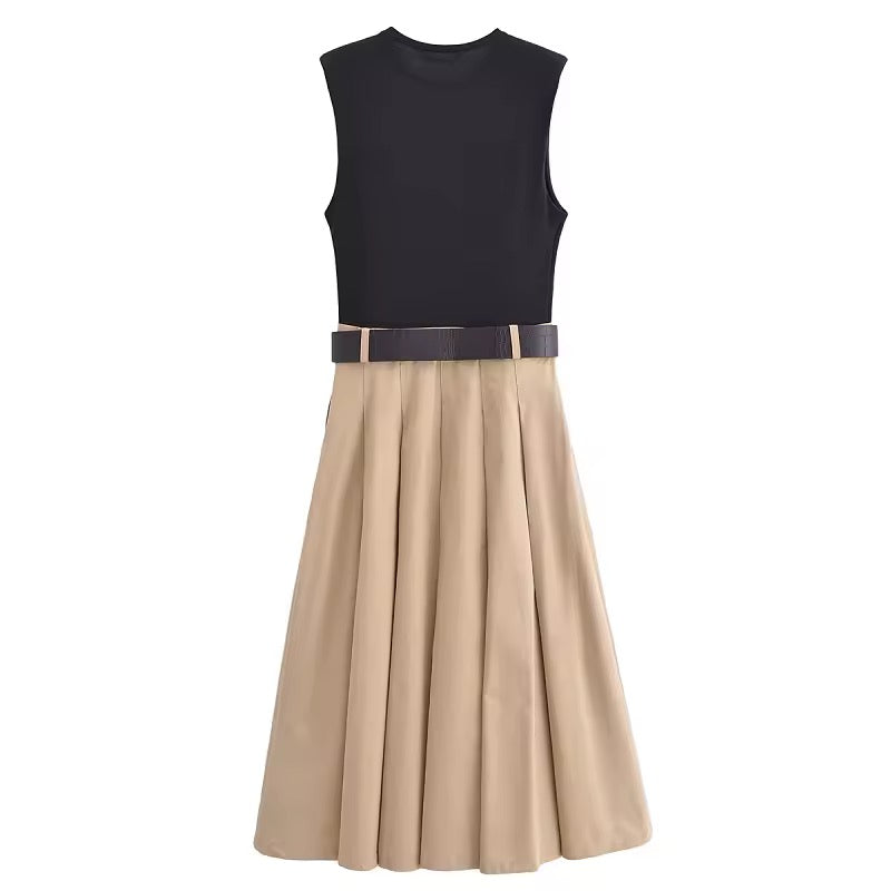 NIVA – Ärmelloses Midikleid mit Gürtel