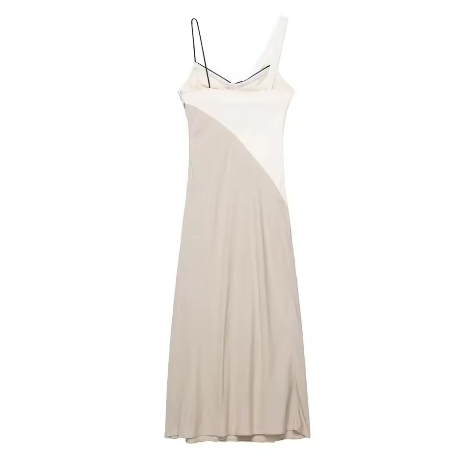 TILDA – Elegantes Patchwork-Midikleid in Asymmetrie