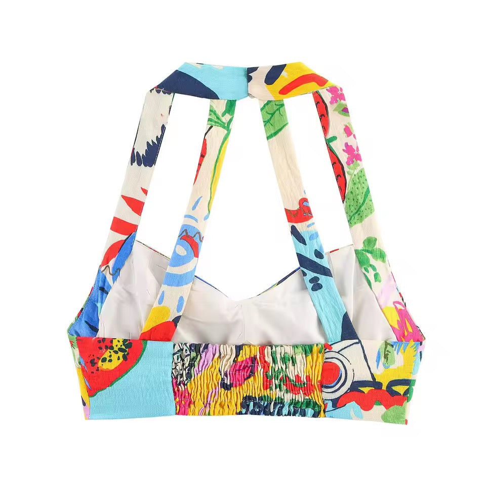 MEYVIS – Printed Halterneck Set