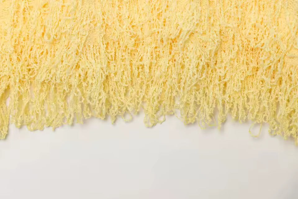 ROUX – Gestricktes Fransen-Zweiteiler-Set