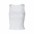 VALENTINA – Figure-hugging tank top with teardrop glass stone