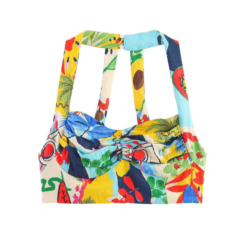 MEYVIS – Printed Halterneck Set