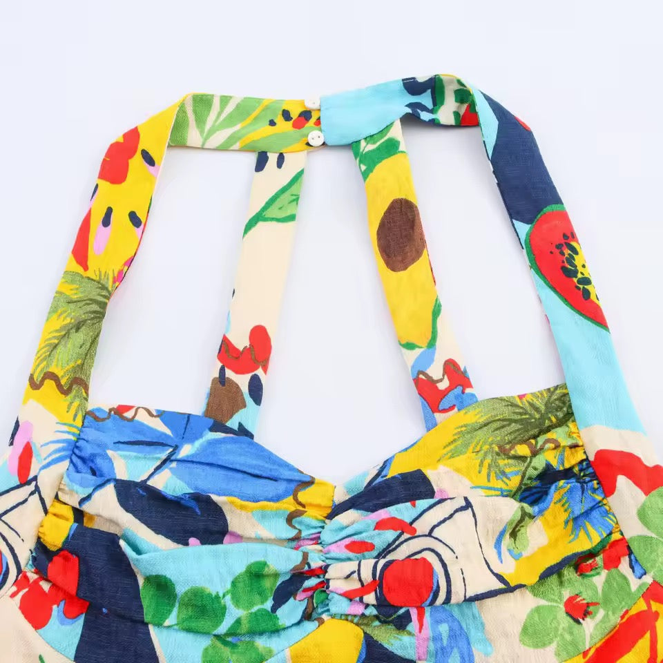MEYVIS – Printed Halterneck Set
