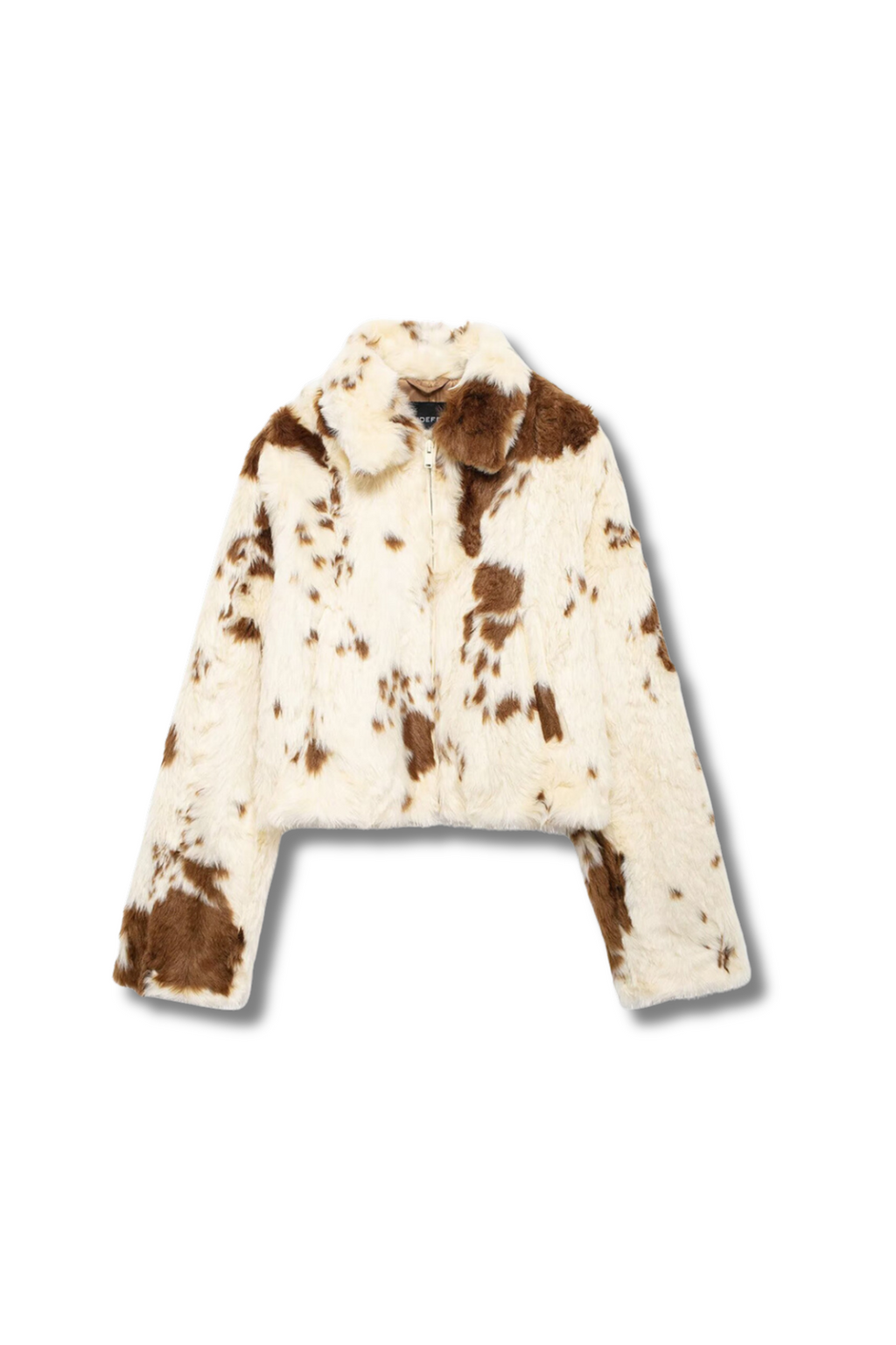 WESTERN FAUX FUR JACKET - Faux fur jacket in cowhide look