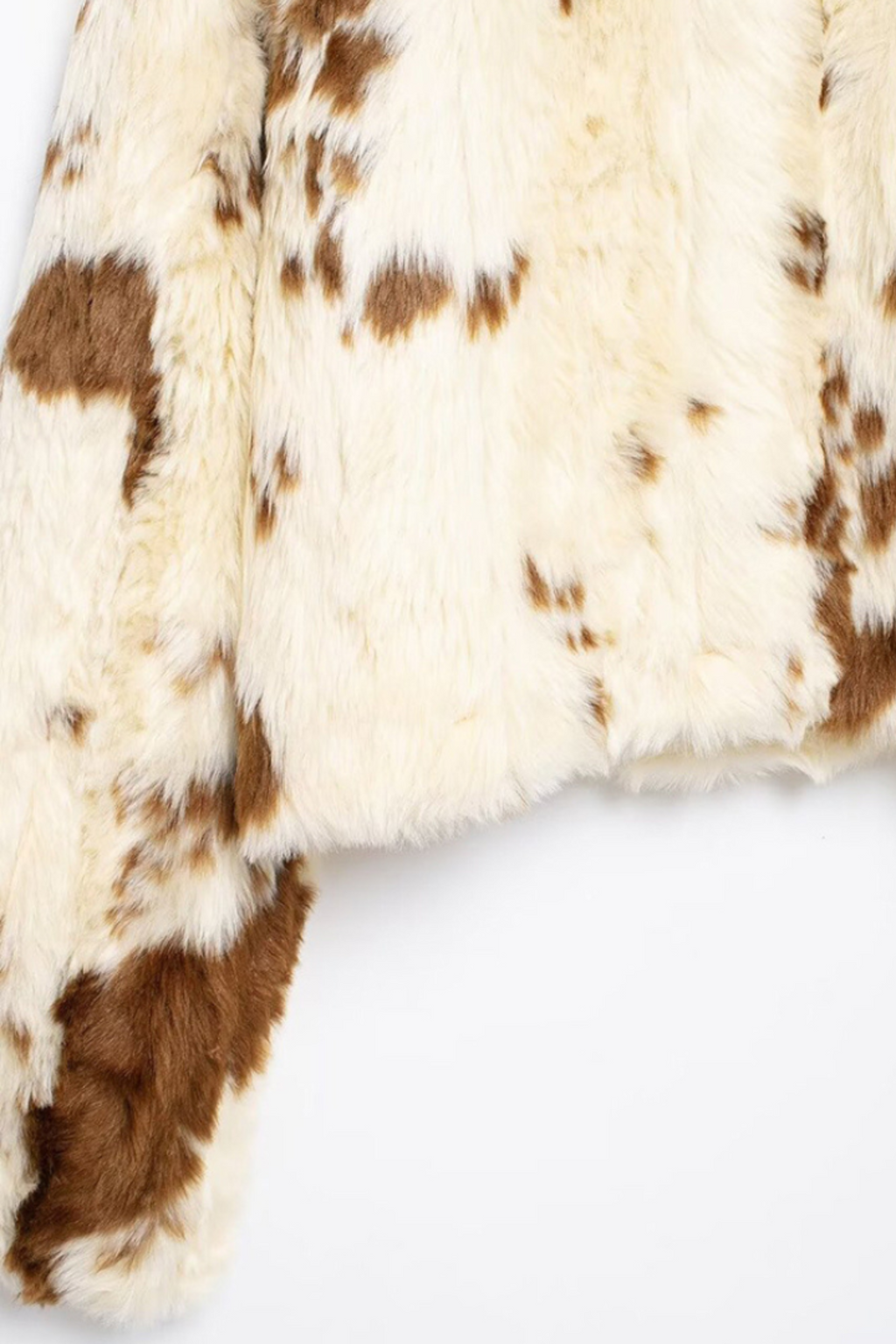 WESTERN FAUX FUR JACKET - Faux fur jacket in cowhide look