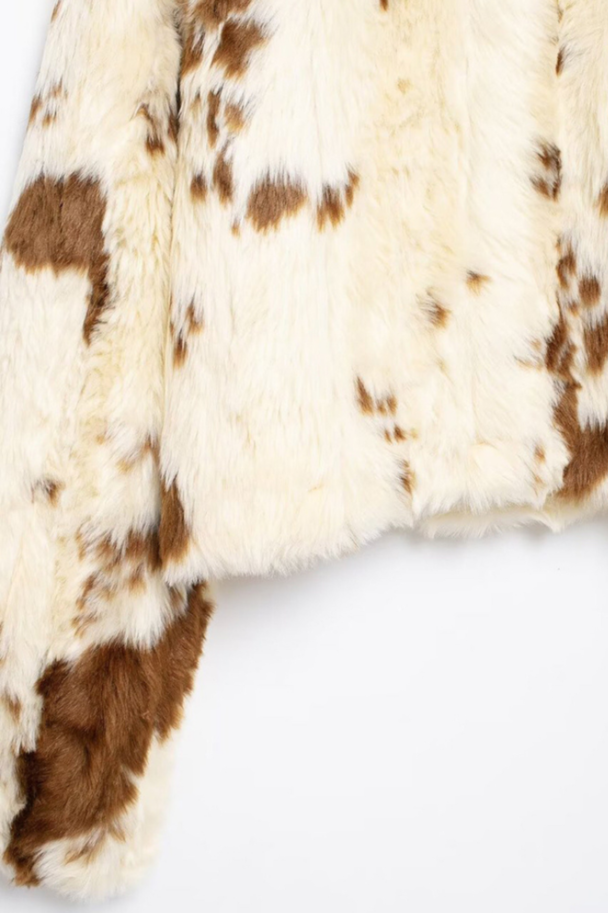 WESTERN FAUX FUR JACKET - Faux fur jacket in cowhide look