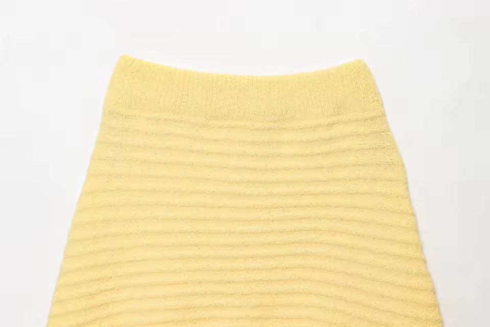 ROUX – Gestricktes Fransen-Zweiteiler-Set