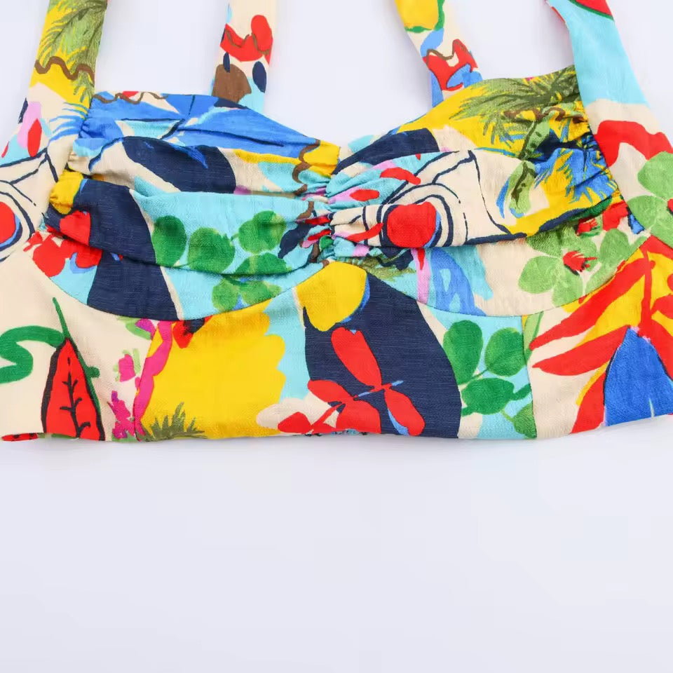 MEYVIS – Printed Halterneck Set