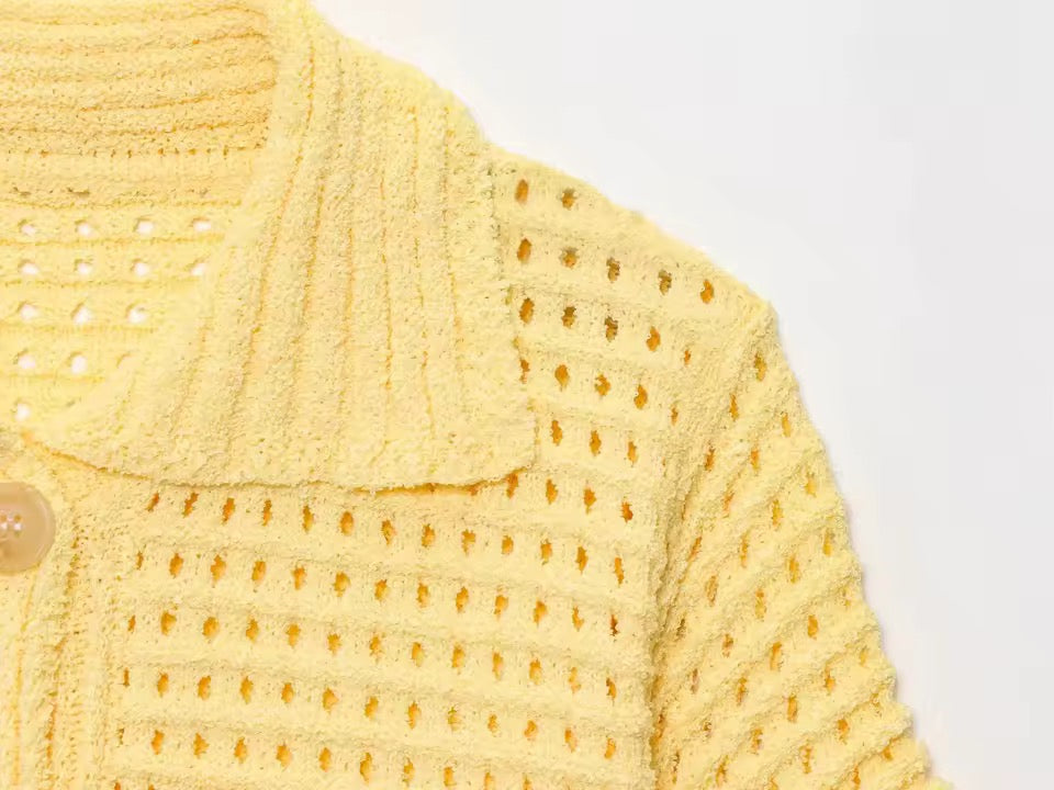 ROUX – Gestricktes Fransen-Zweiteiler-Set
