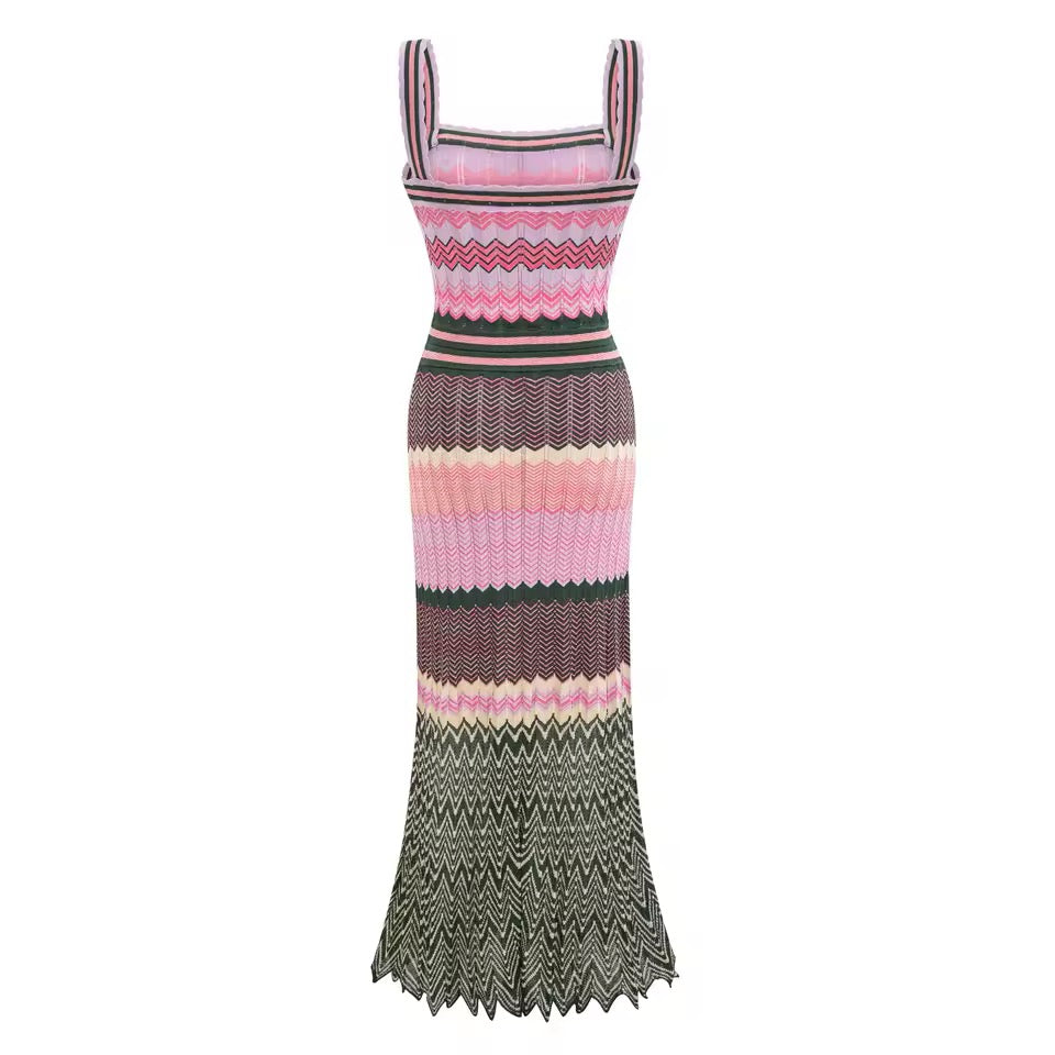 IMARA - Strickkleid mit Chevron-Muster