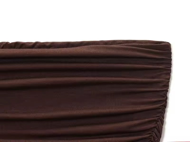ZURI - Trägerloses Kleid mit Drapierungen