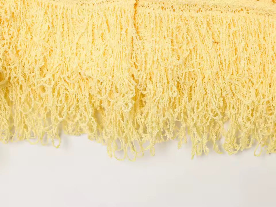 ROUX – Gestricktes Fransen-Zweiteiler-Set