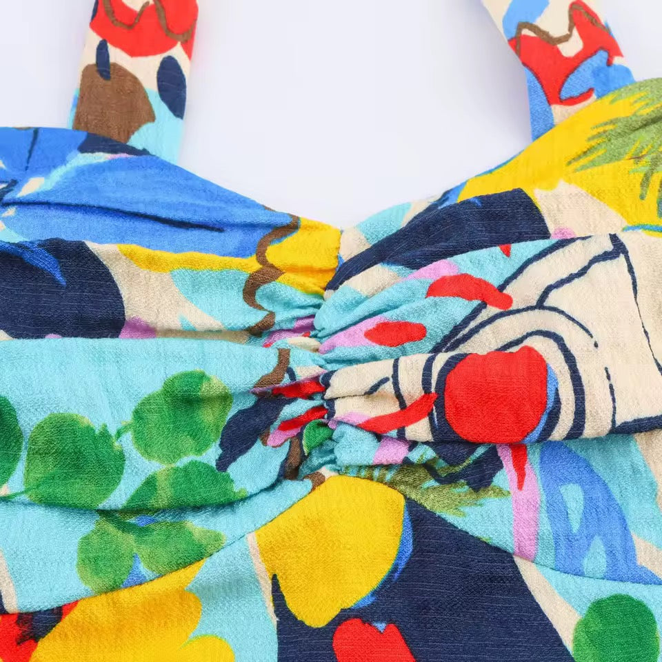 MEYVIS – Printed Halterneck Set