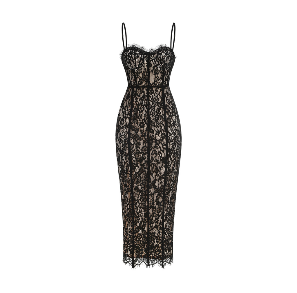 LILITH - Schwarzes Spitzenkleid