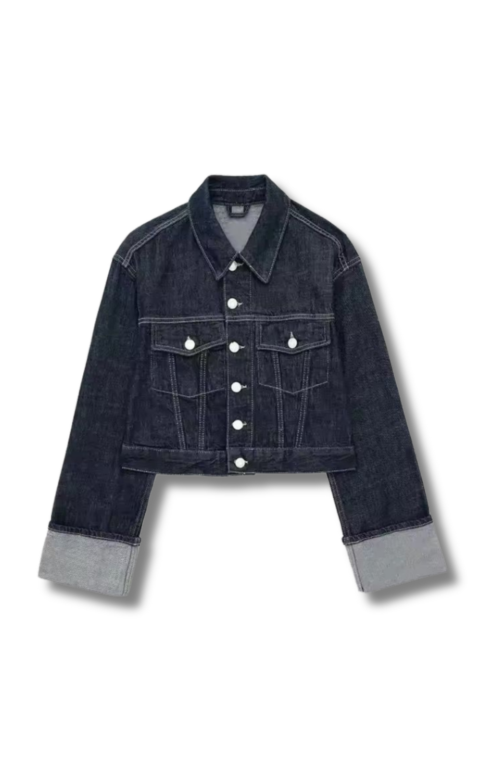 JEANY - Denim Look Combo Set - Denim Jacket &amp; Trousers