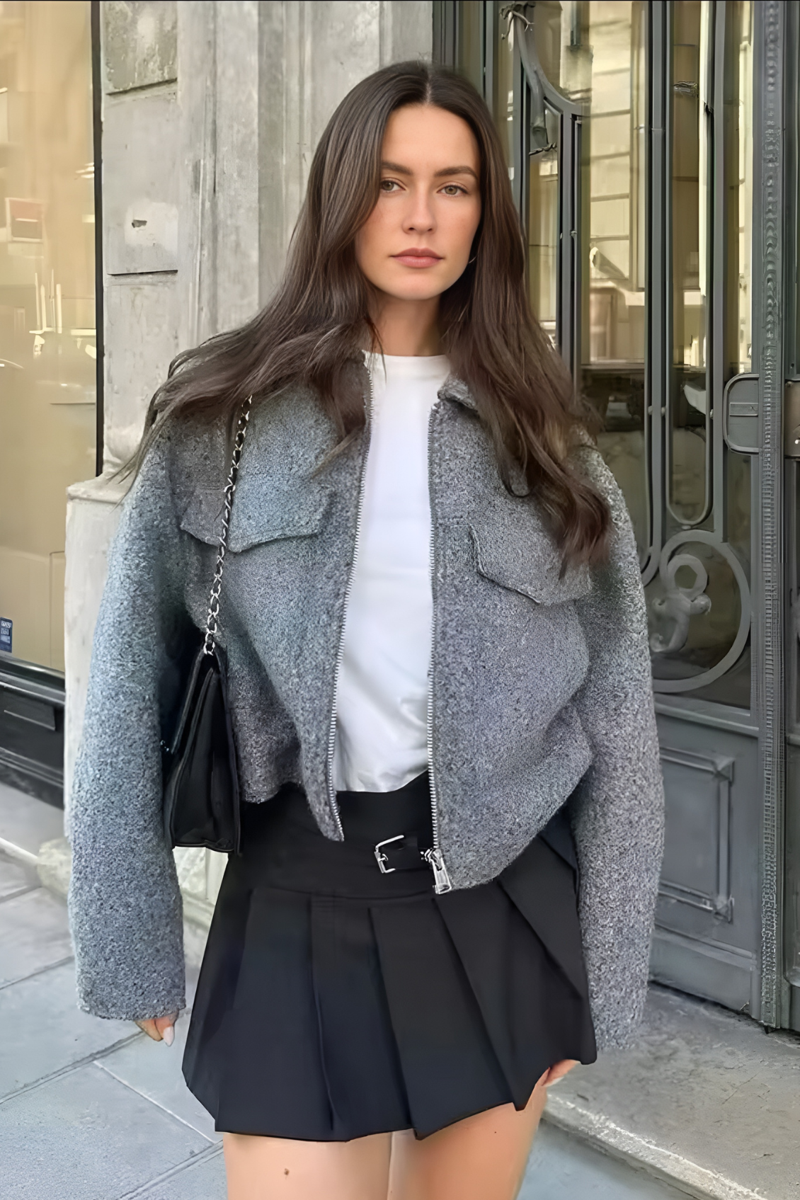 TIBI – Sporty / Elegant college jacket with collar