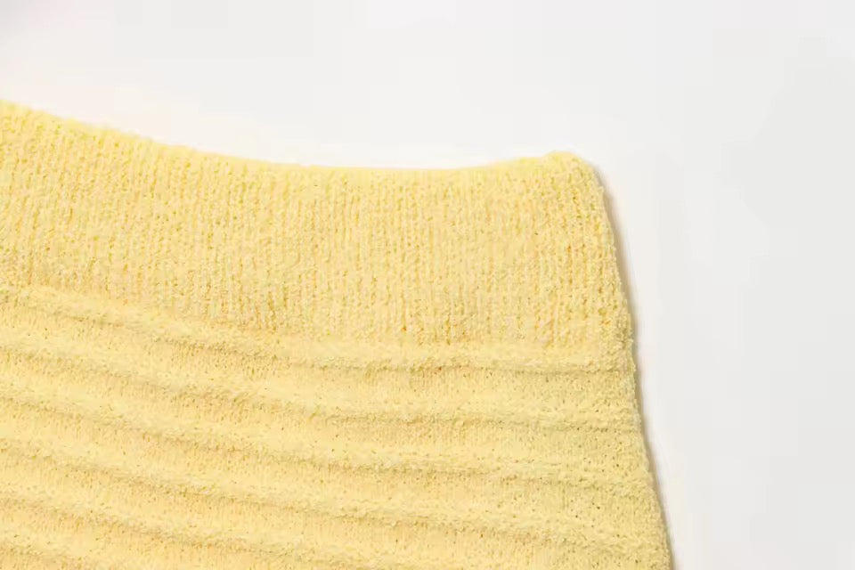 ROUX – Gestricktes Fransen-Zweiteiler-Set