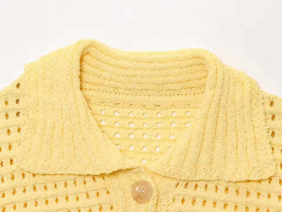 ROUX – Gestricktes Fransen-Zweiteiler-Set