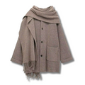 LOU - 2in1 oversized cardigan with scarf