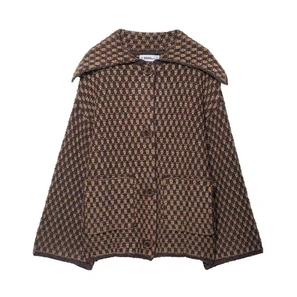 CIRCE – Statement-Strickjacke mit Retro-Muster