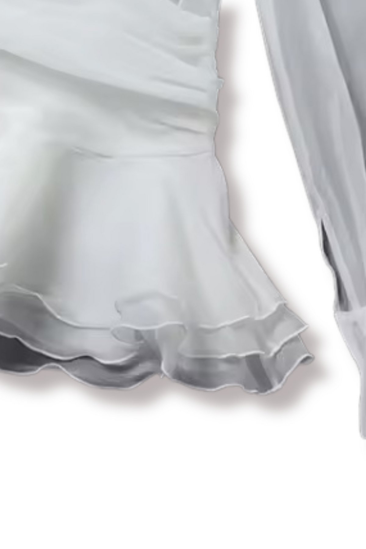 SHERLY - Mini dress with button placket and ruffle skirt