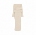 KELLY LONG - Knitted dress with Carmen neckline