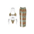 RUELLE – Three-piece crochet bikini set with skirt